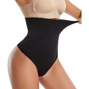 Women's Black High Waisted Tummy Control Shapewear Underwear Seamless Shaper